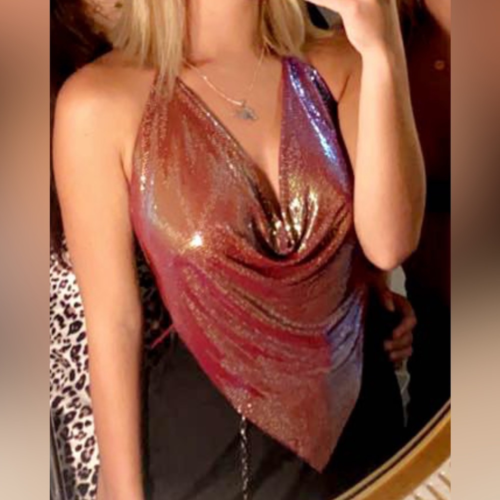 Cute Chain going out crop top